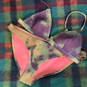 TRIANGL Tie Dye Neoprene bikini M top/ L Bottom
